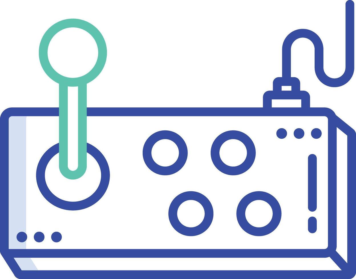 joystick outline color illustration vector