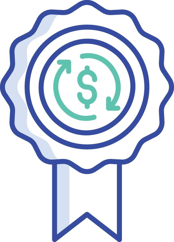 Medal outline color illustration vector