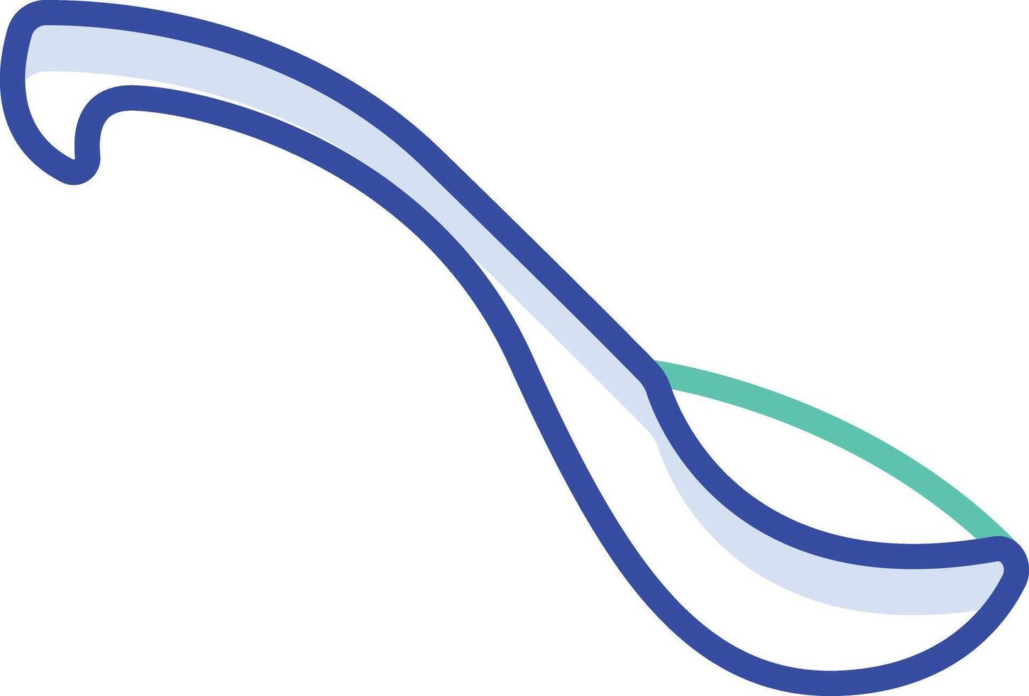 Spoon outline color illustration vector