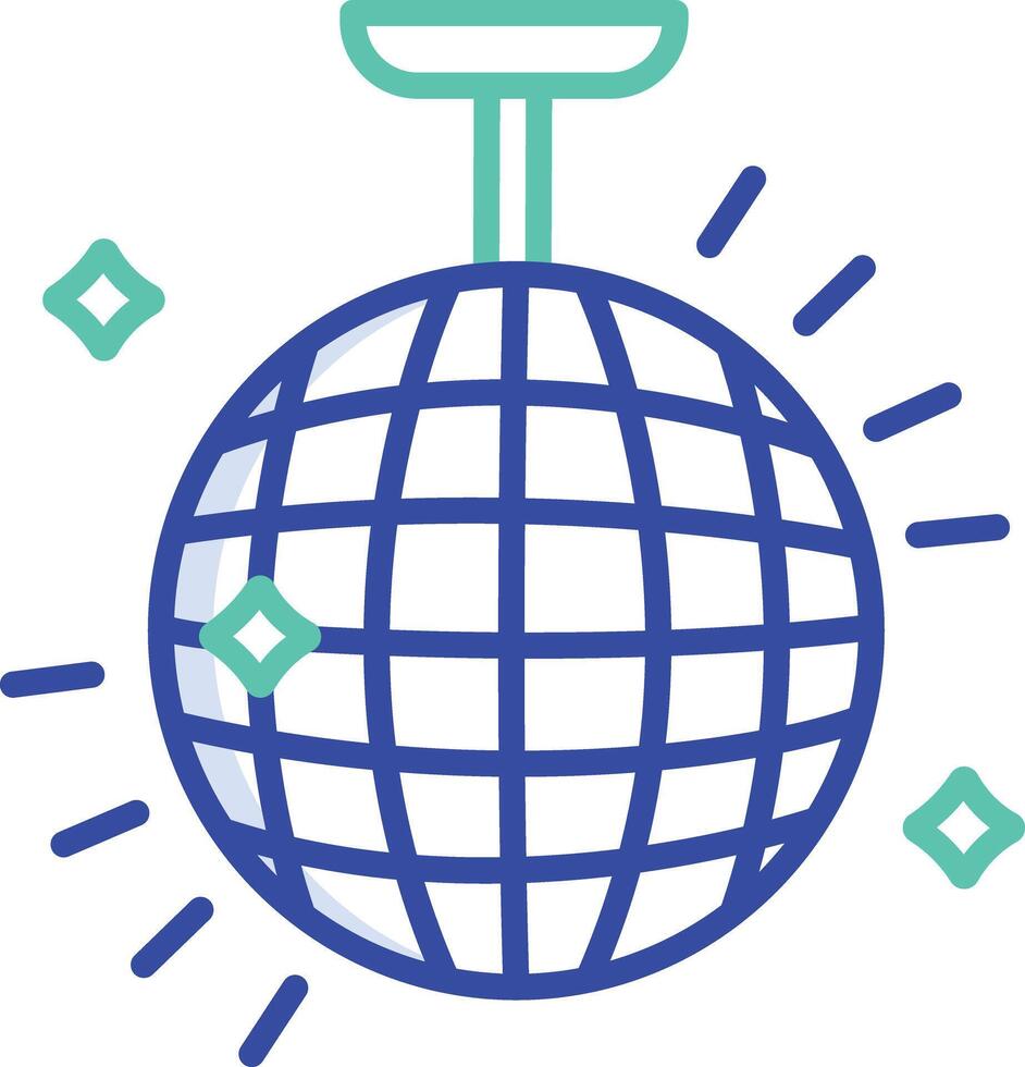 mirror globe light outline color illustration vector