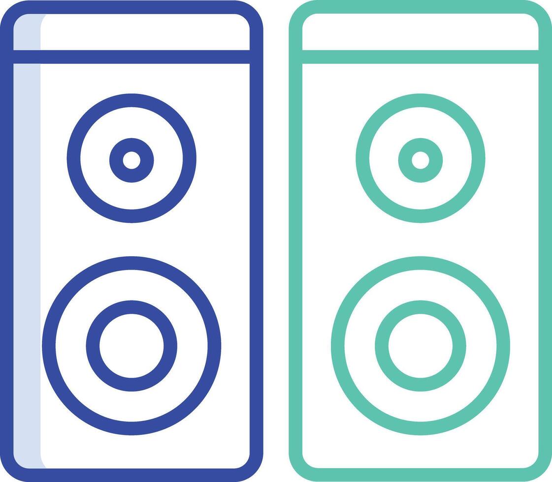 speaker box outline color illustration vector