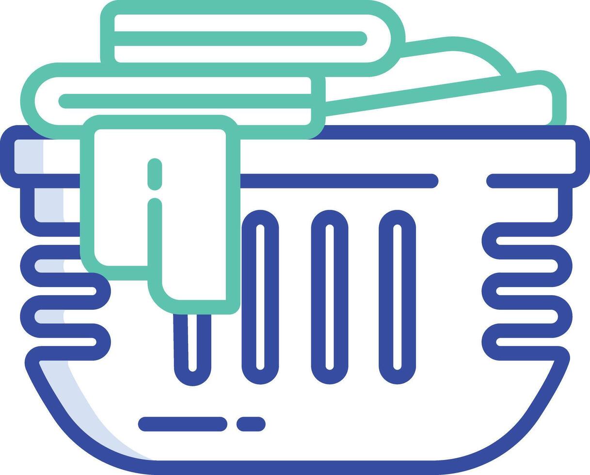 Laundry outline color illustration vector