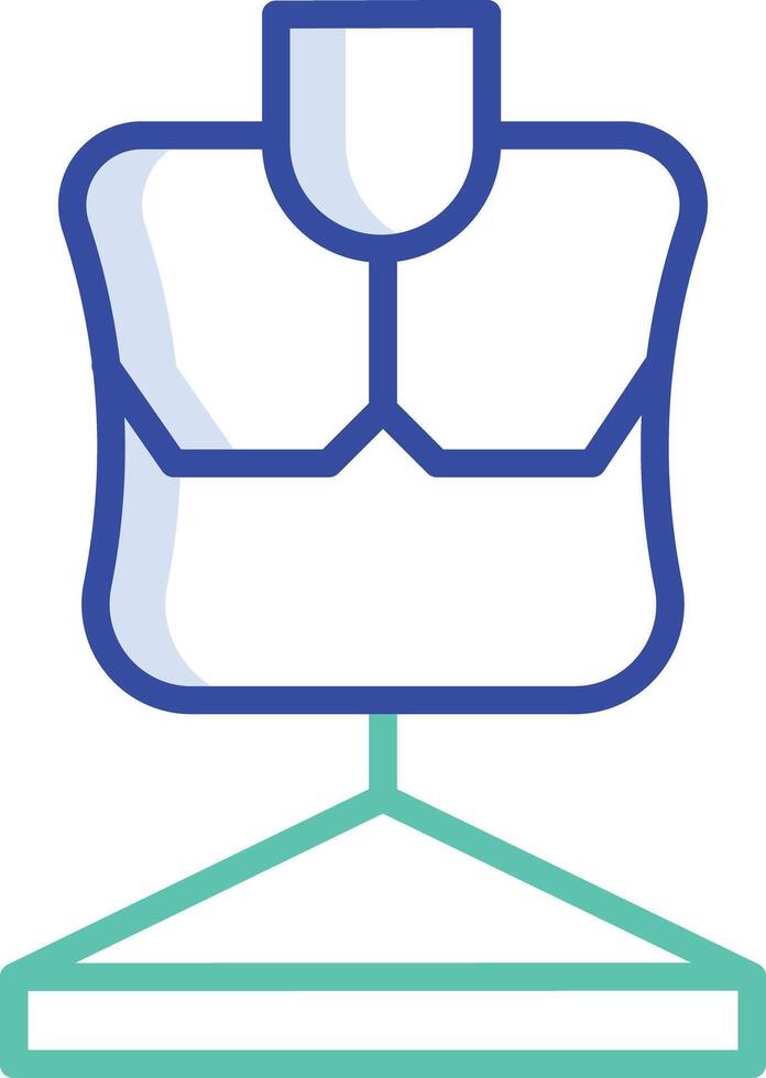 Mannequin outline color illustration vector