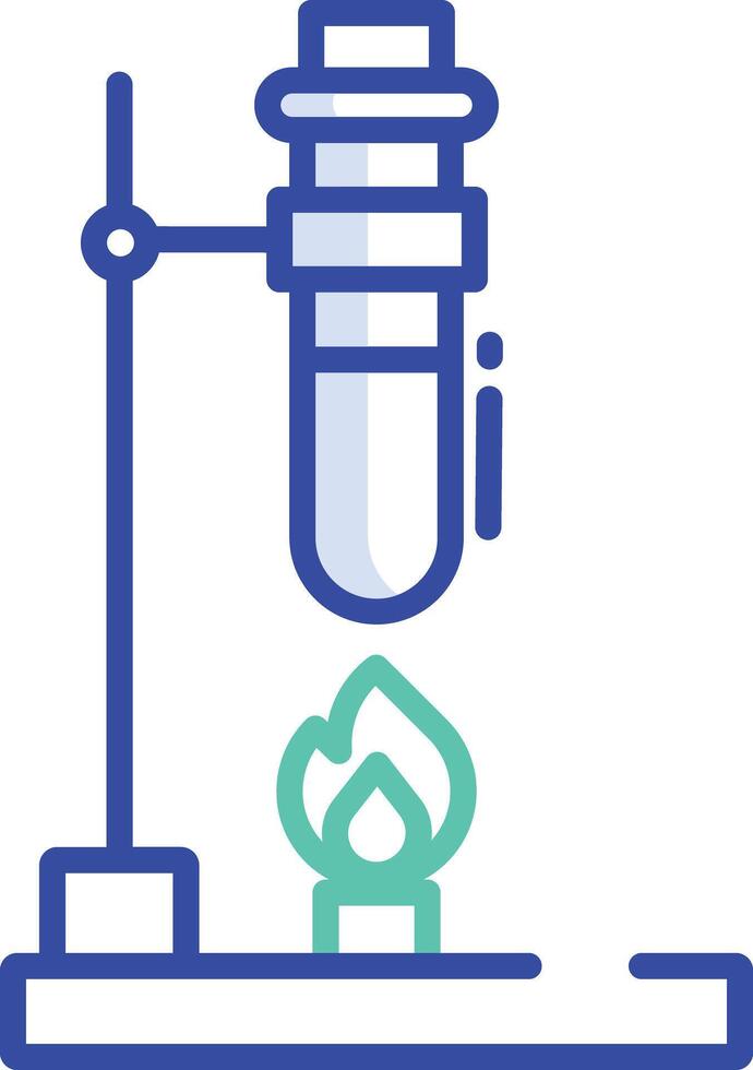 Test Tube outline color illustration vector