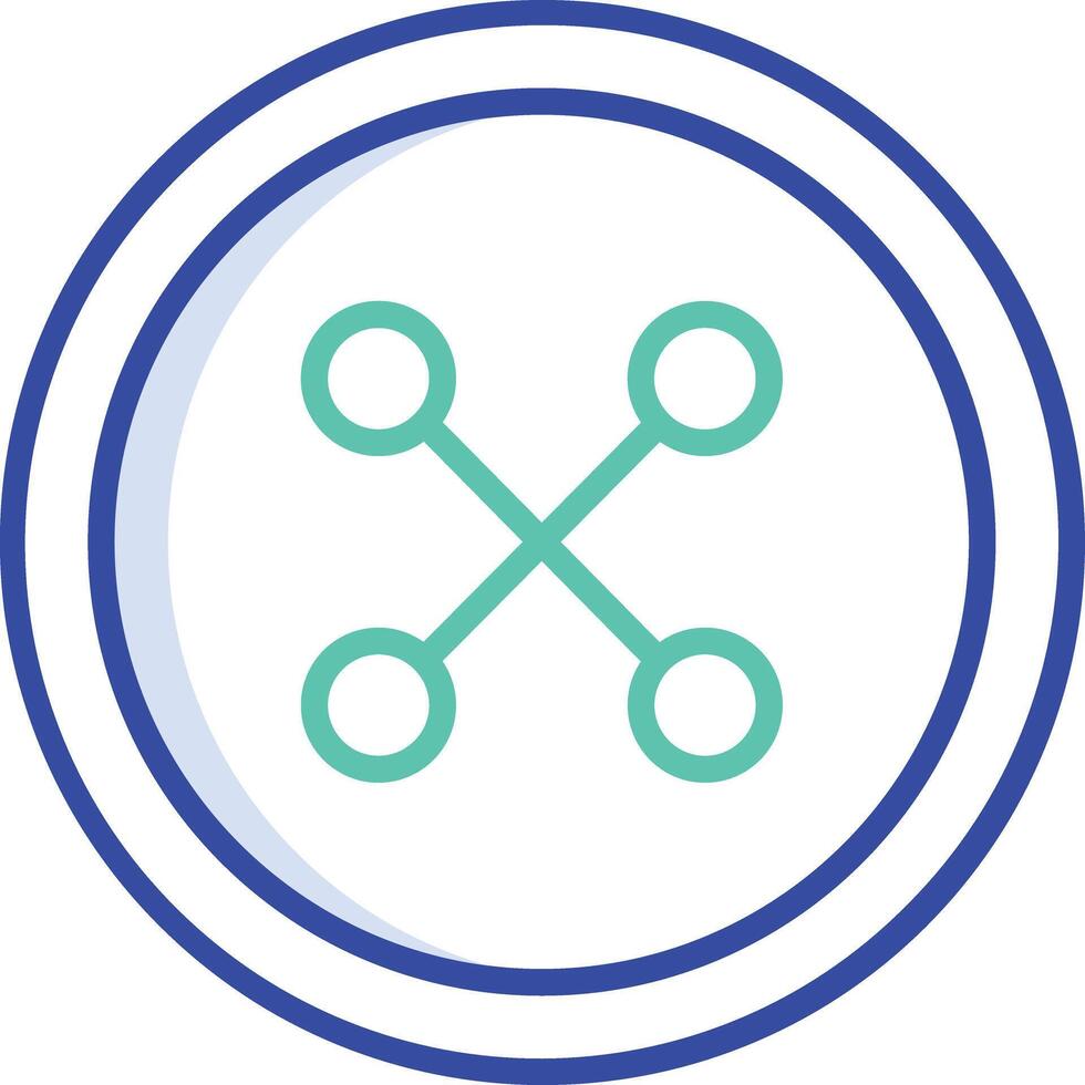 Button outline color illustration vector