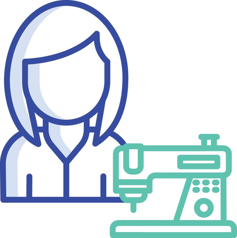 Seam Ripper outline color illustration vector