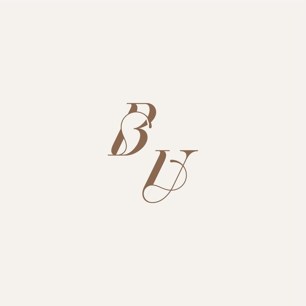initial monogram logo wedding concept design ideas BU Luxury and Elegant letter vector