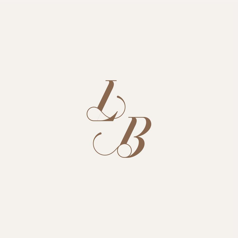 initial monogram logo wedding concept design ideas LB Luxury and Elegant letter vector