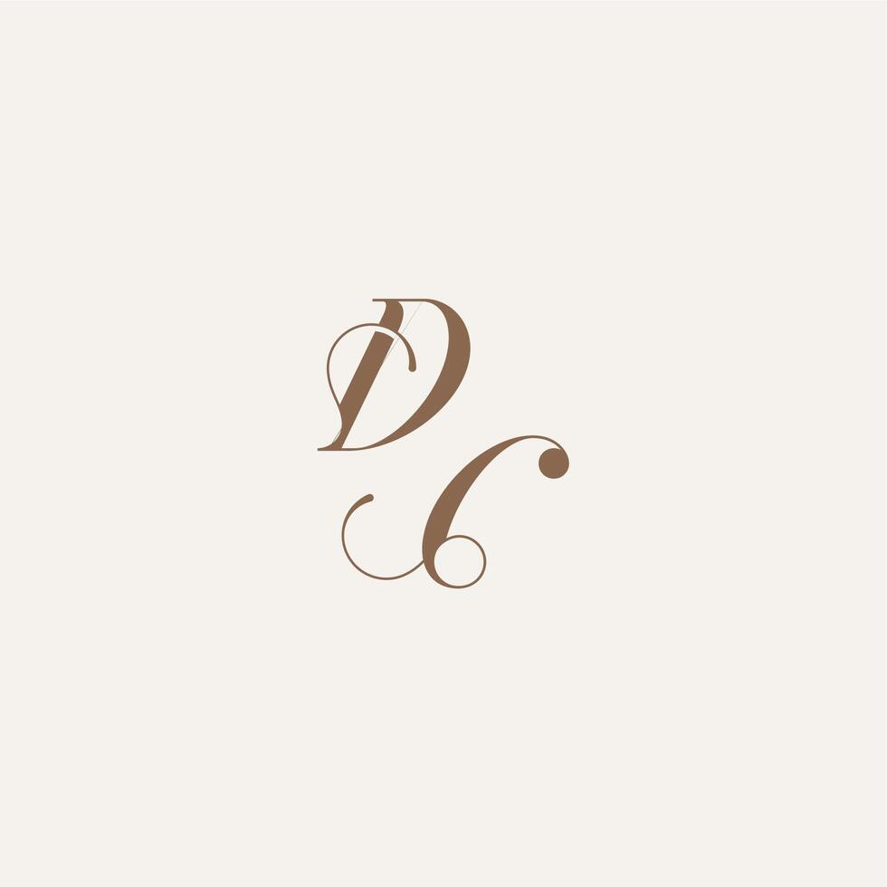 initial monogram logo wedding concept design ideas DC Luxury and Elegant letter vector