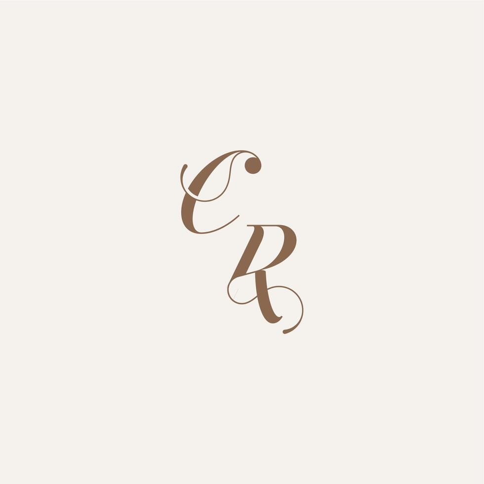 initial monogram logo wedding concept design ideas CR Luxury and Elegant letter vector
