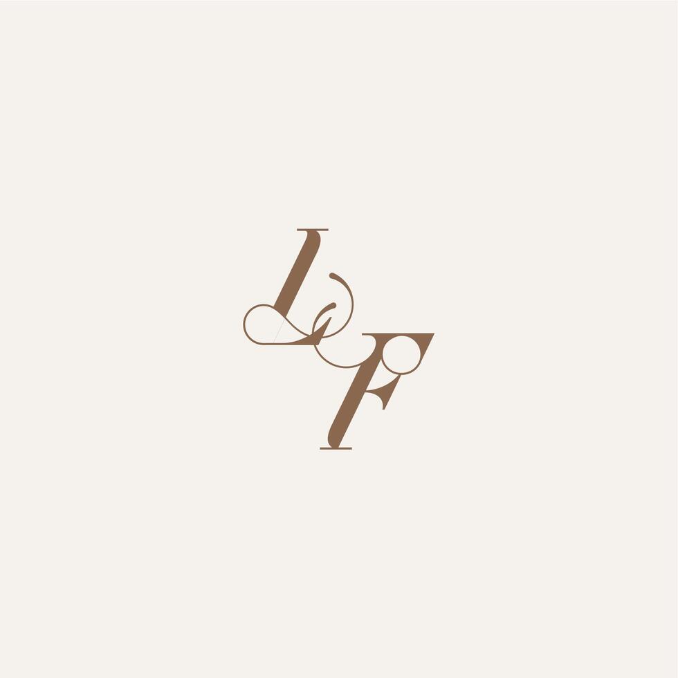 initial monogram logo wedding concept design ideas LF Luxury and Elegant letter vector