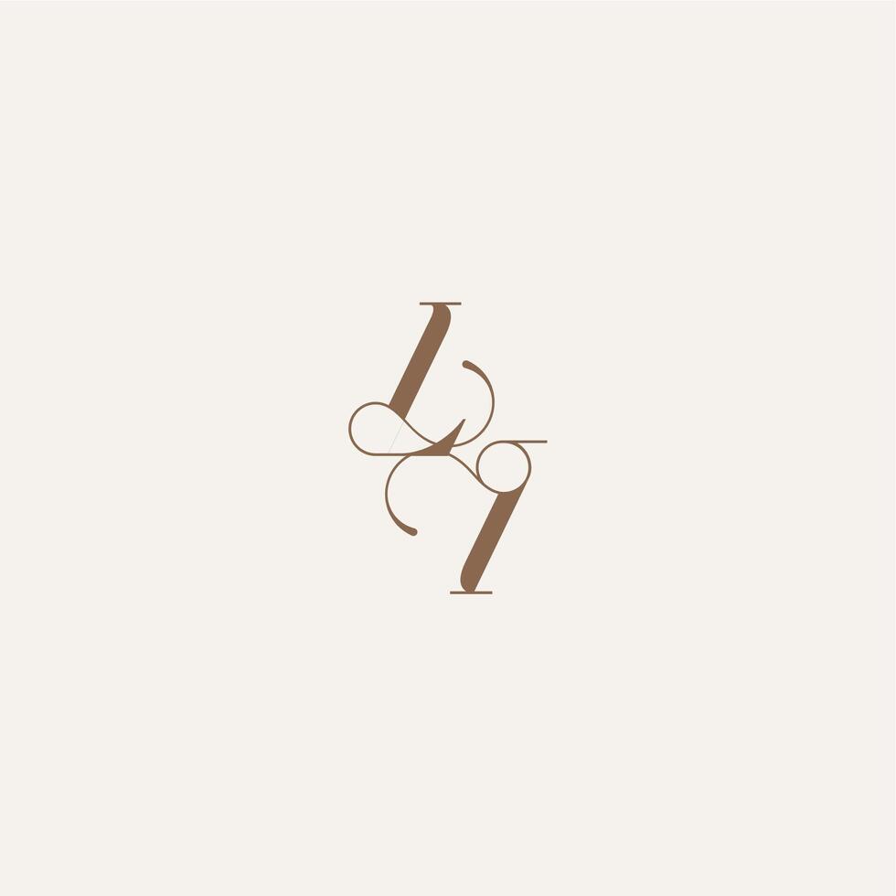 initial monogram logo wedding concept design ideas LI Luxury and Elegant letter vector