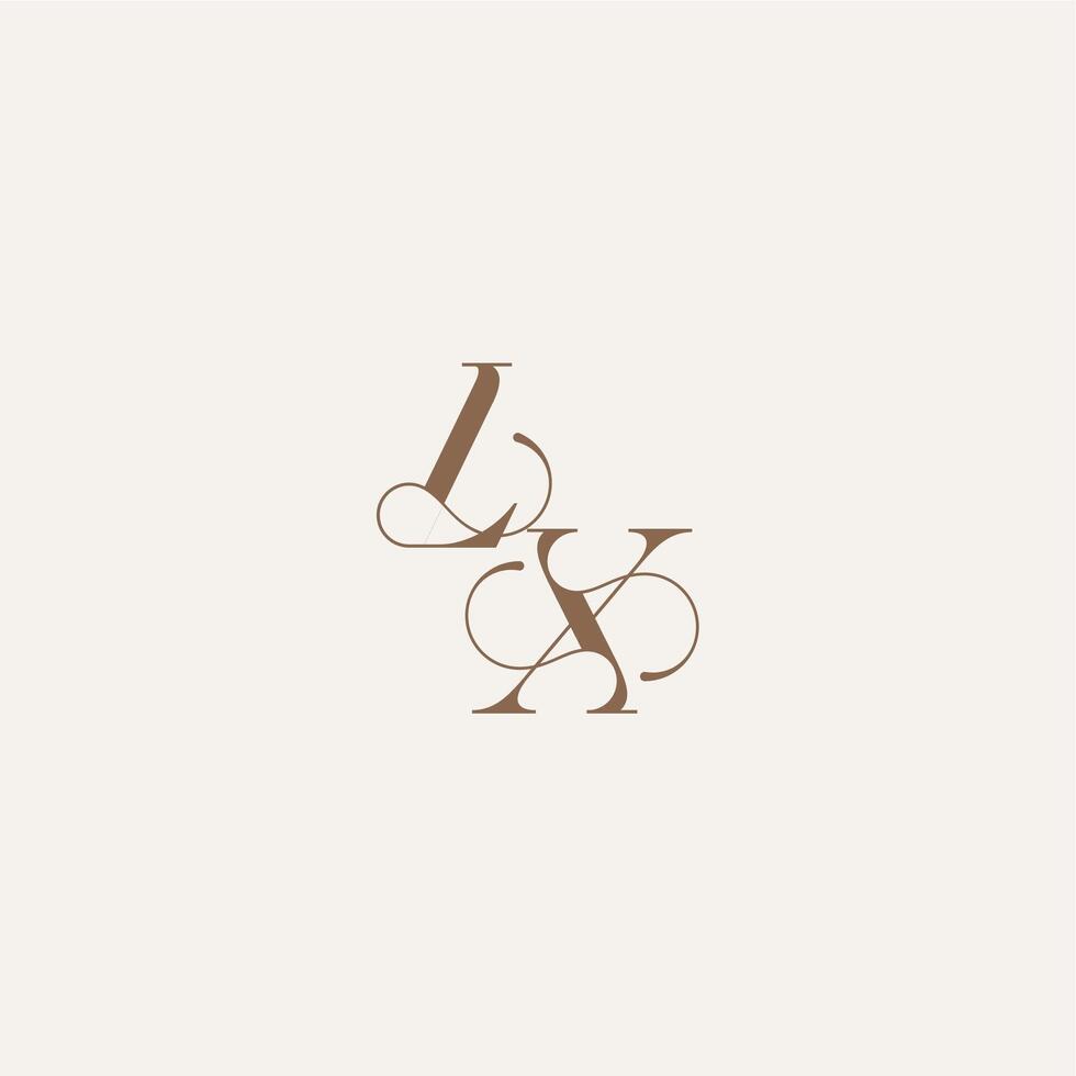 initial monogram logo wedding concept design ideas LX Luxury and Elegant letter vector