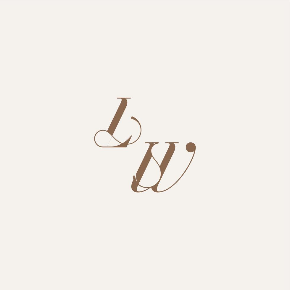 initial monogram logo wedding concept design ideas LW Luxury and Elegant letter vector