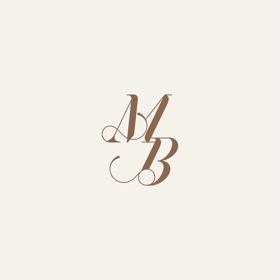 initial monogram logo wedding concept design ideas MB Luxury and Elegant letter vector