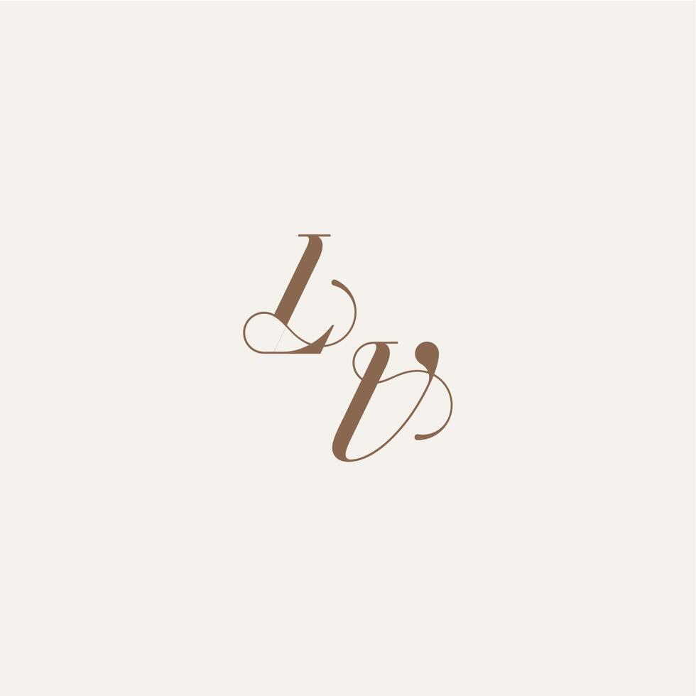 initial monogram logo wedding concept design ideas LV Luxury and Elegant letter vector
