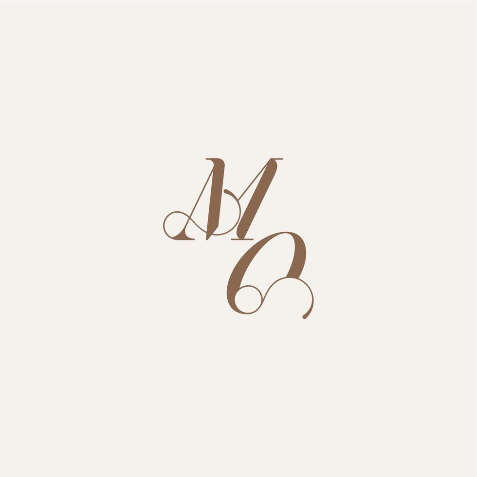 initial monogram logo wedding concept design ideas MO Luxury and Elegant letter vector
