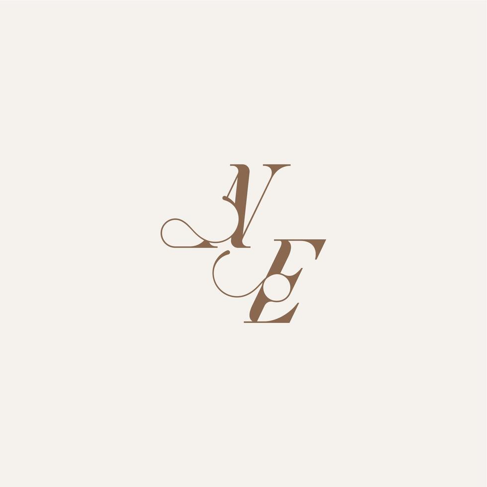 initial monogram logo wedding concept design ideas NE Luxury and Elegant letter vector