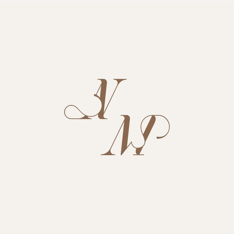 initial monogram logo wedding concept design ideas NM Luxury and Elegant letter vector