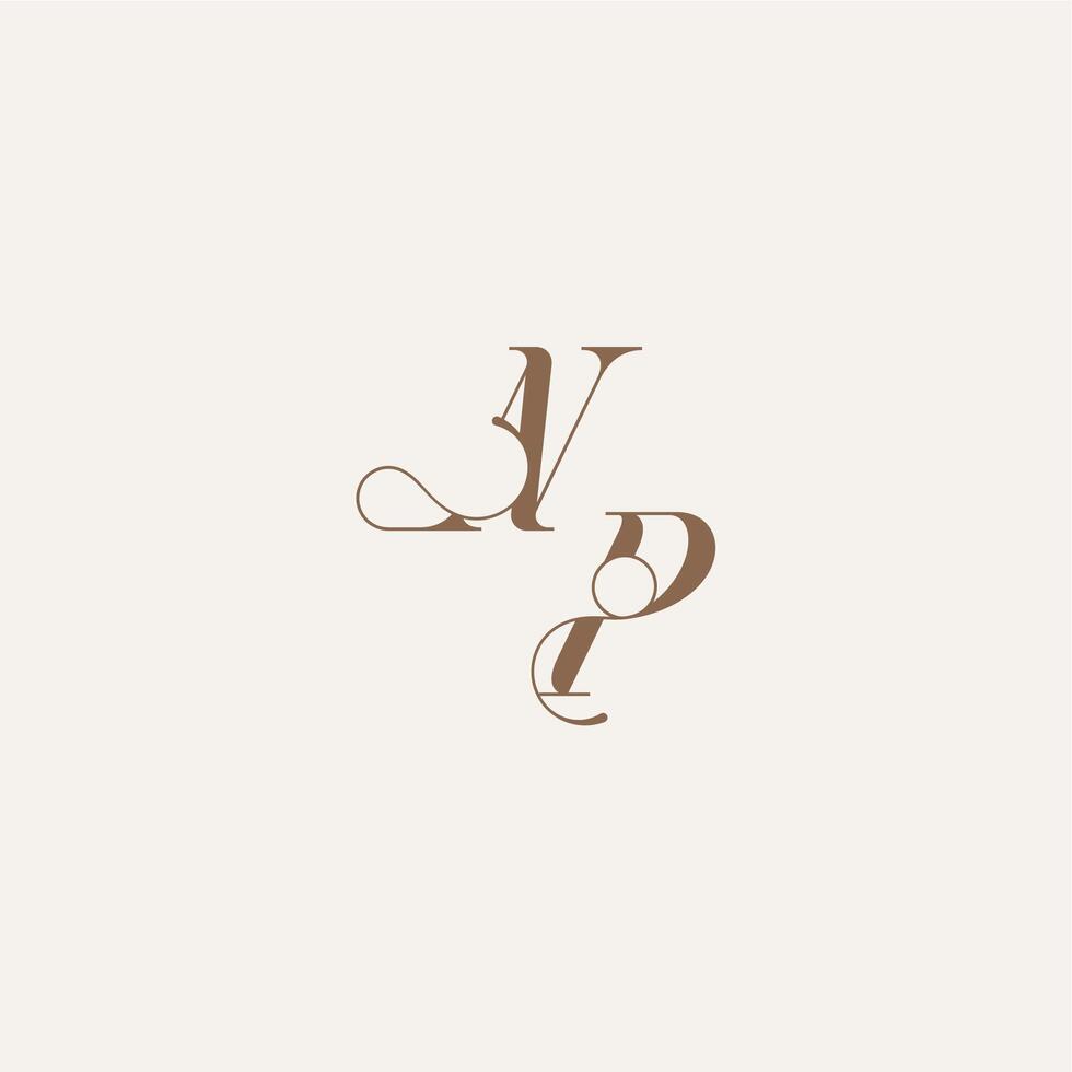 initial monogram logo wedding concept design ideas NP Luxury and Elegant letter vector