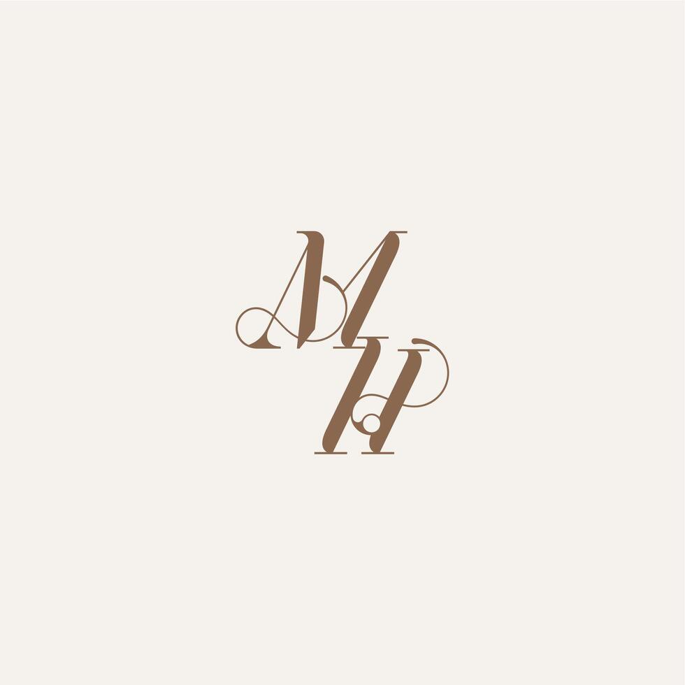 initial monogram logo wedding concept design ideas MH Luxury and Elegant letter vector