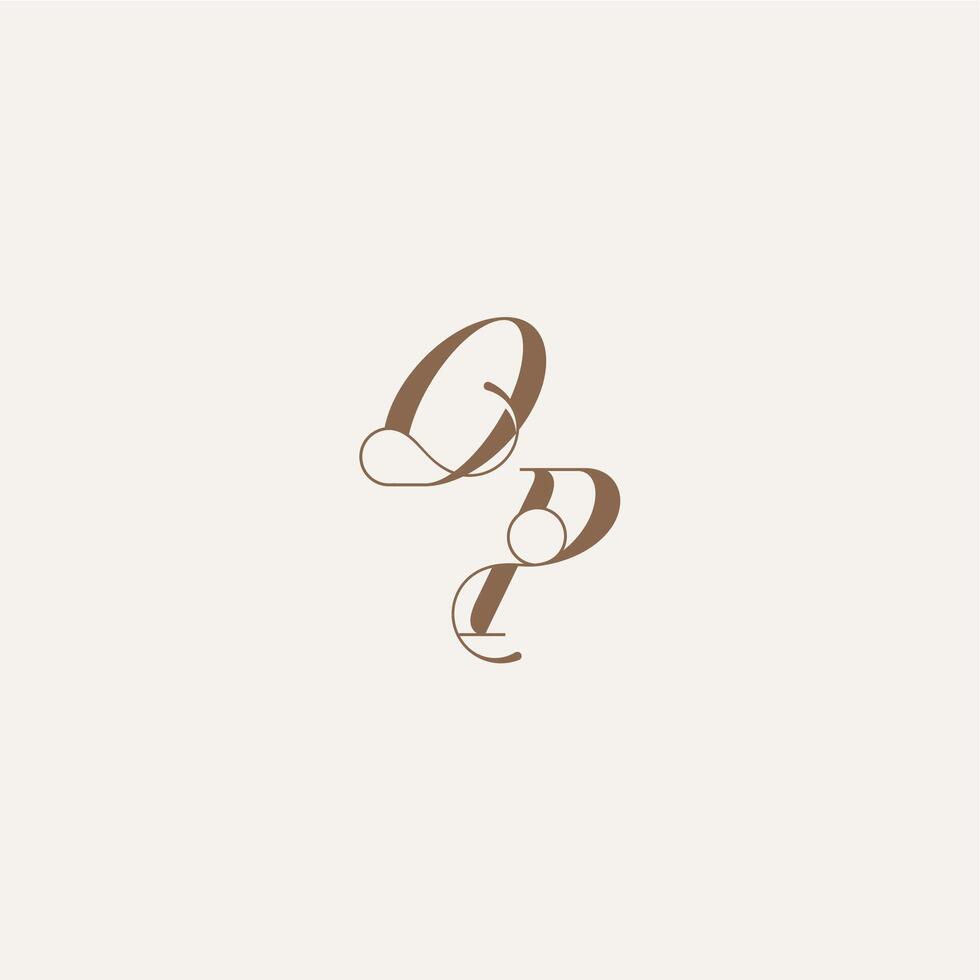 initial monogram logo wedding concept design ideas OP Luxury and Elegant letter vector
