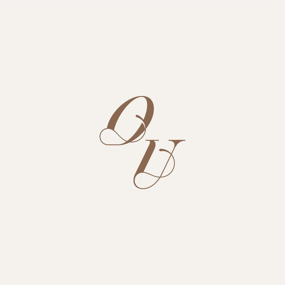 initial monogram logo wedding concept design ideas OU Luxury and Elegant letter vector
