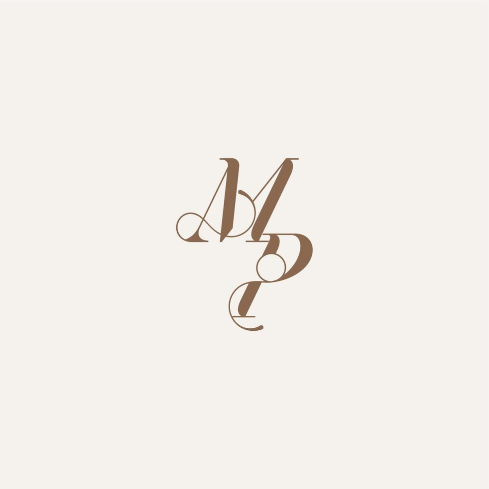 initial monogram logo wedding concept design ideas MP Luxury and Elegant letter vector