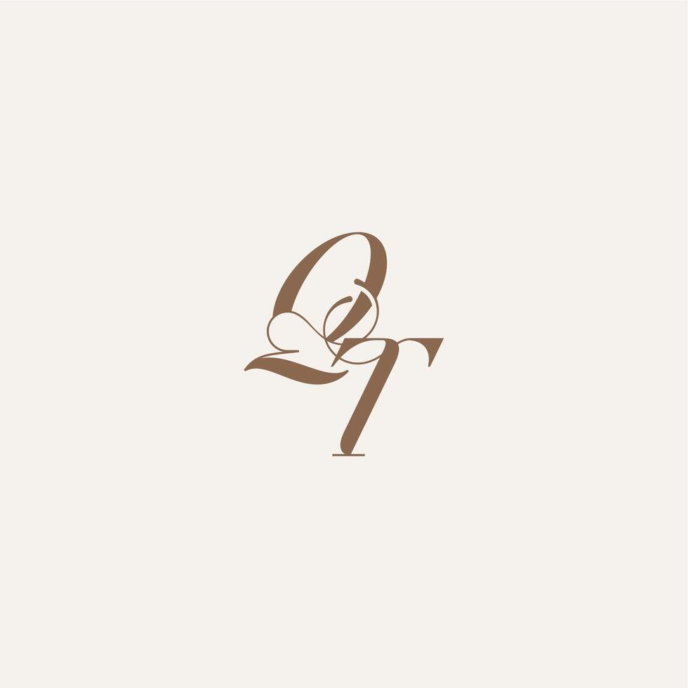 initial monogram logo wedding concept design ideas QT Luxury and Elegant letter vector