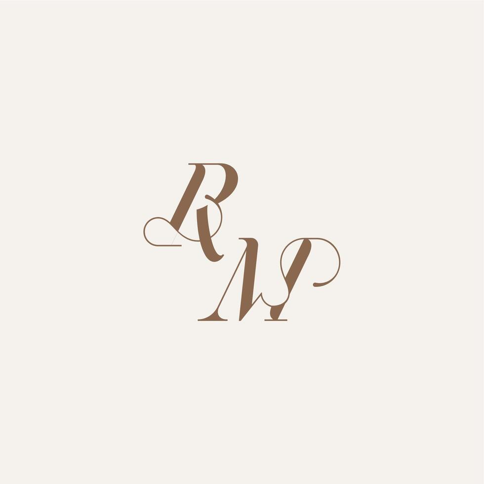 initial monogram logo wedding concept design ideas RM Luxury and Elegant letter vector