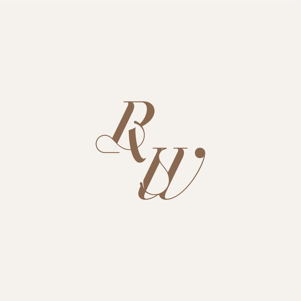 initial monogram logo wedding concept design ideas RW Luxury and Elegant letter vector