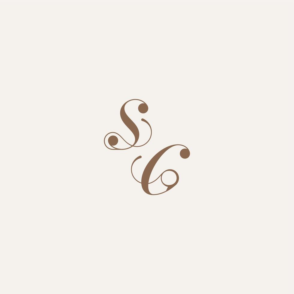 initial monogram logo wedding concept design ideas SG Luxury and Elegant letter vector