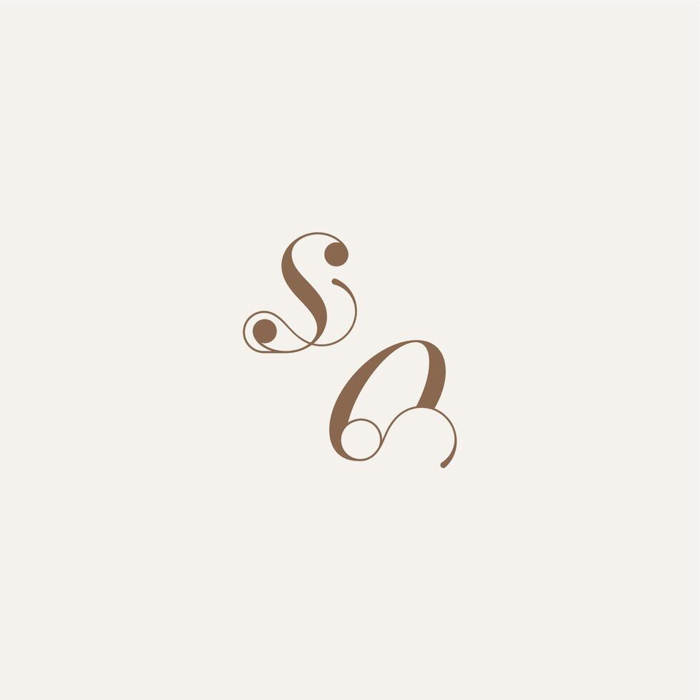 initial monogram logo wedding concept design ideas SO Luxury and Elegant letter vector