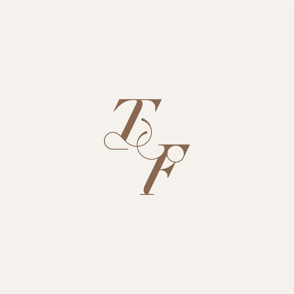 initial monogram logo wedding concept design ideas TF Luxury and Elegant letter vector
