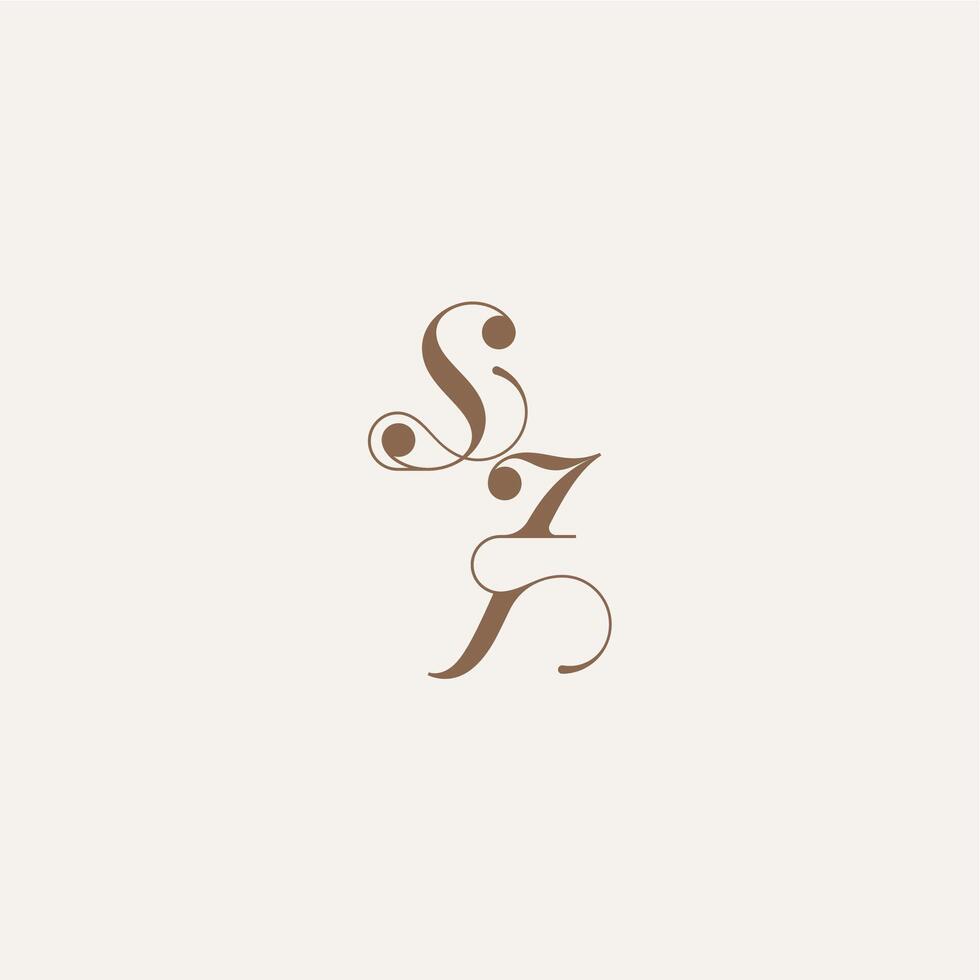 initial monogram logo wedding concept design ideas SJ Luxury and Elegant letter vector