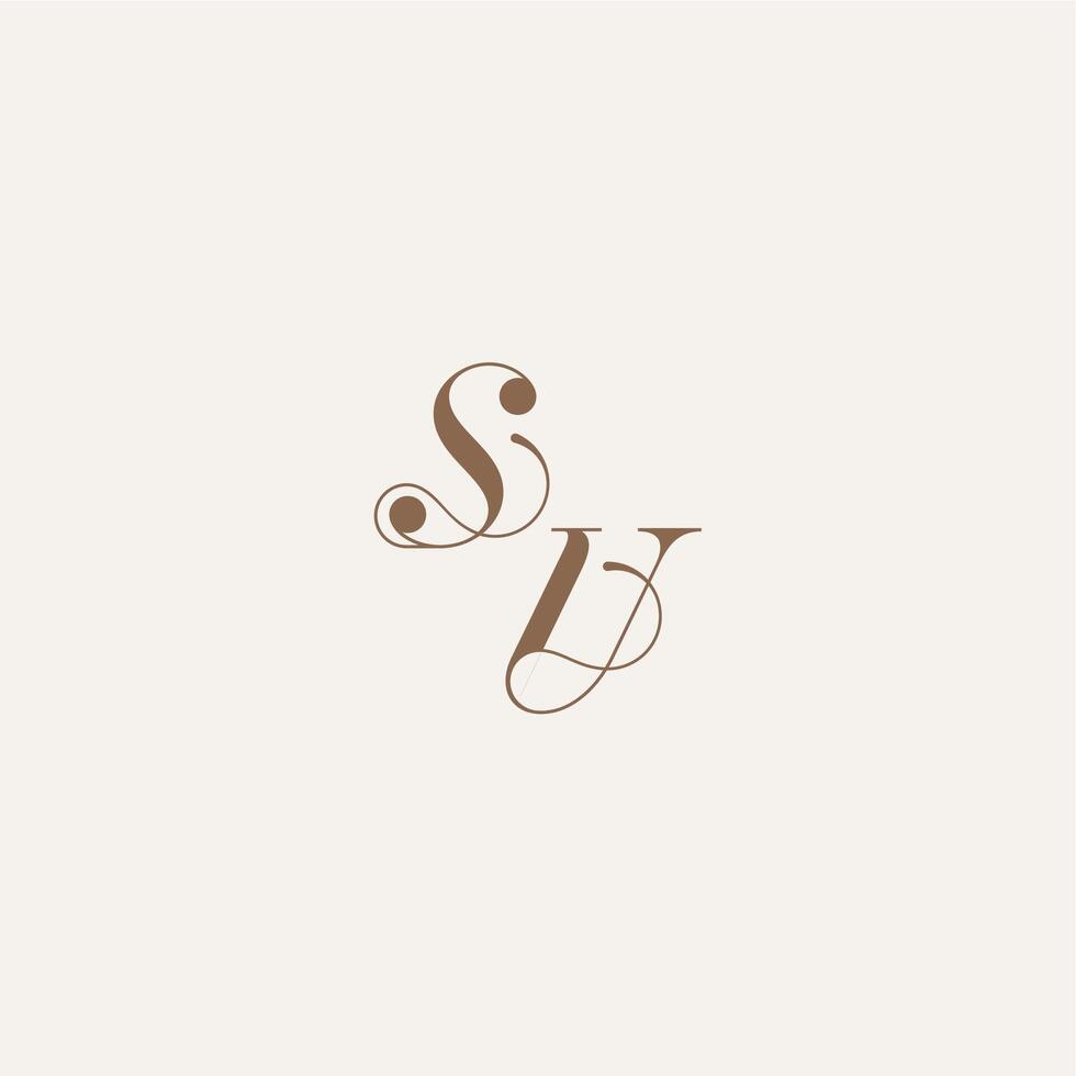 initial monogram logo wedding concept design ideas SU Luxury and Elegant letter vector