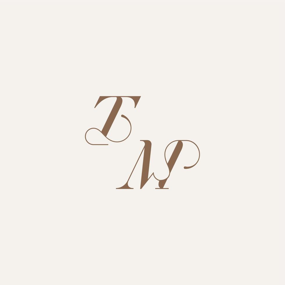 initial monogram logo wedding concept design ideas TM Luxury and Elegant letter vector