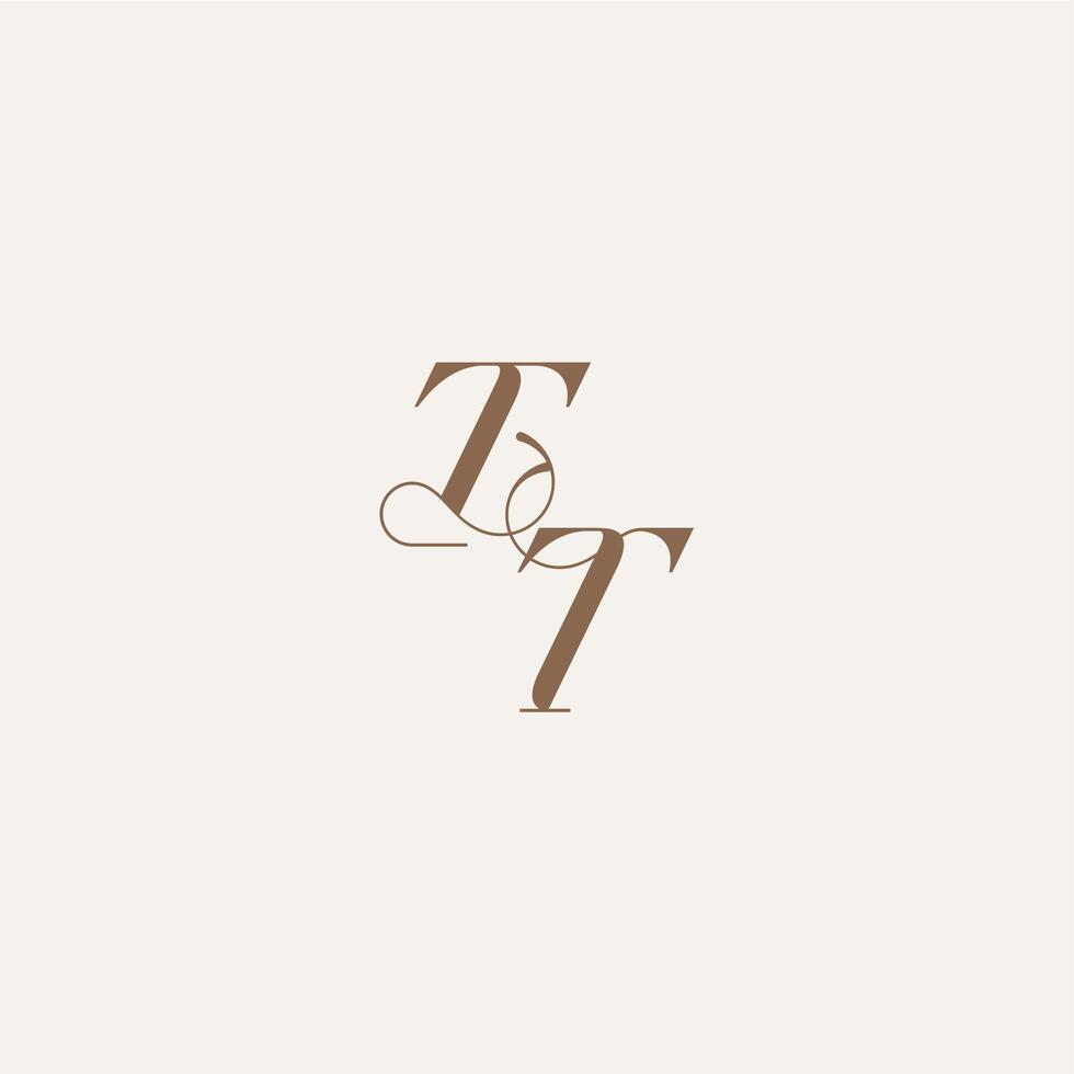 initial monogram logo wedding concept design ideas TT Luxury and Elegant letter vector