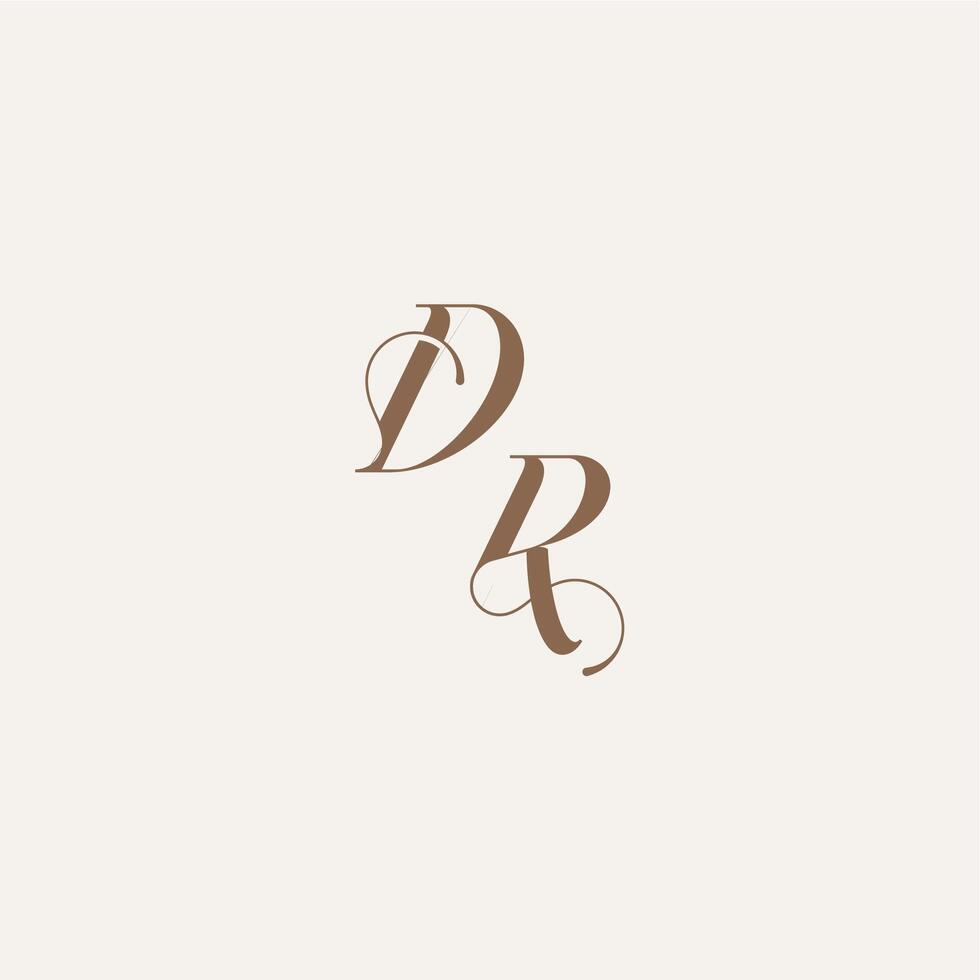 Luxury and Elegant DR wedding concept design ideas initial monogram logo letter vector