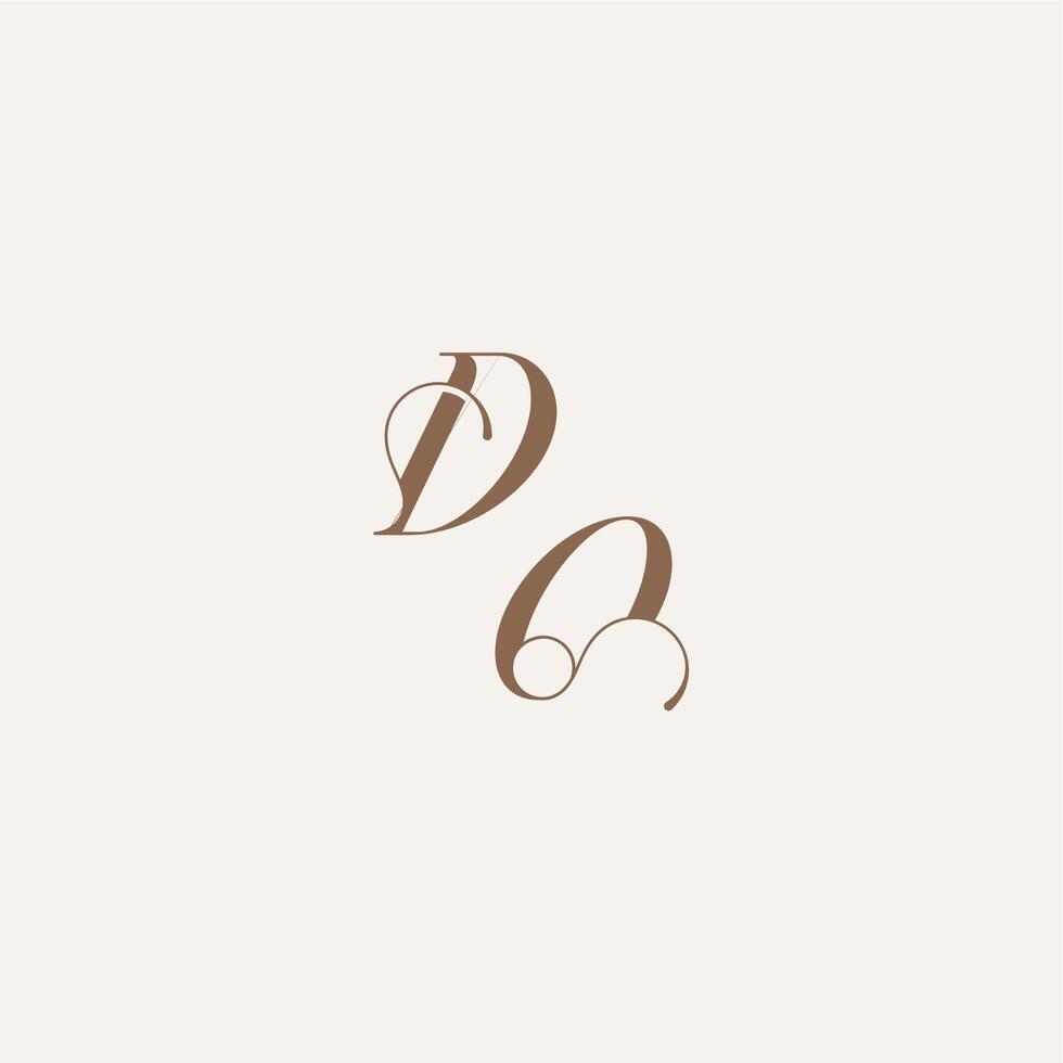 Luxury and Elegant DO wedding concept design ideas initial monogram logo letter vector