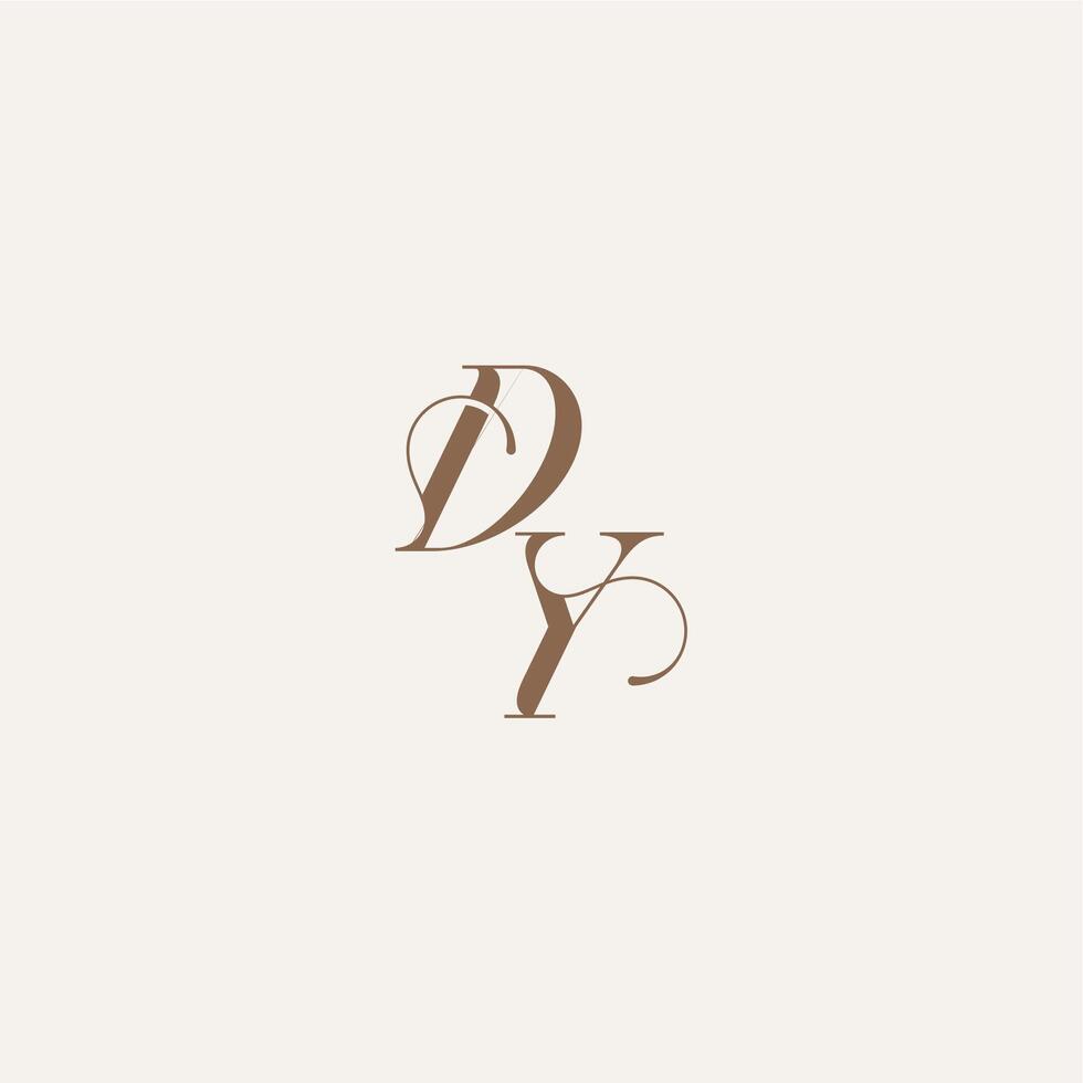 Luxury and Elegant DY wedding concept design ideas initial monogram logo letter vector