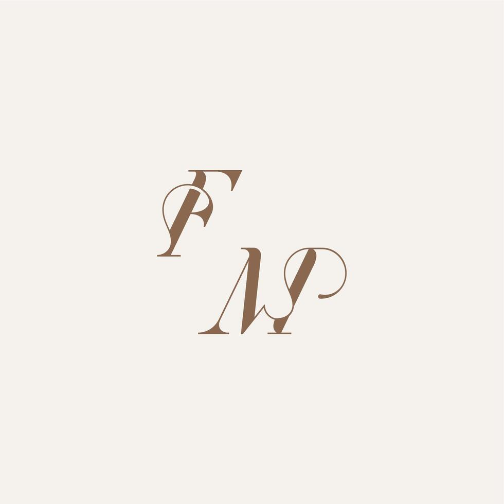 Luxury and Elegant FM wedding concept design ideas initial monogram logo letter vector