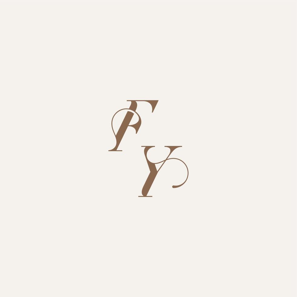 Luxury and Elegant FY wedding concept design ideas initial monogram logo letter vector