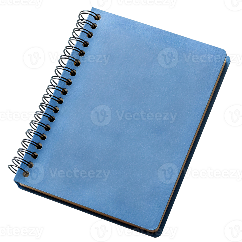 blue notebook . blue hardcover notebook top view . notebook for back to school concept. school and classroom stationary png