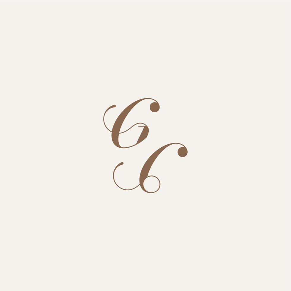 Luxury and Elegant initial monogram logo letter wedding concept design ideas GC vector