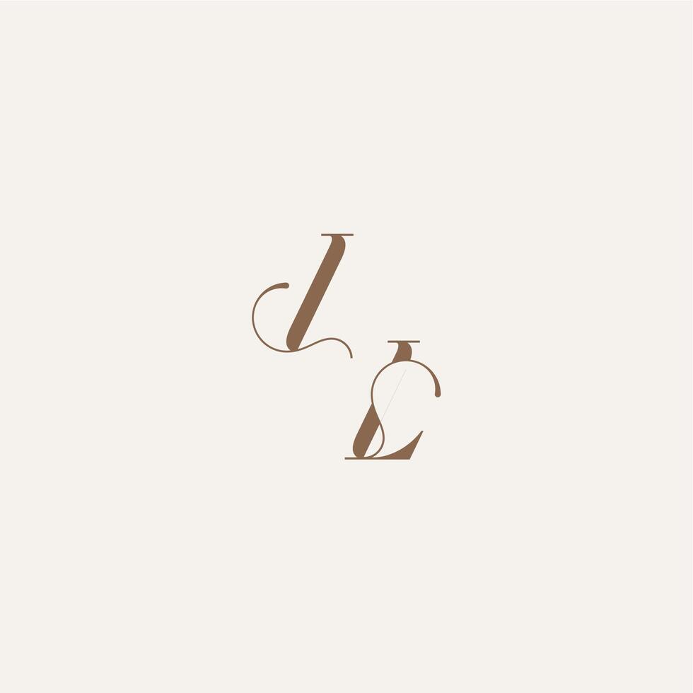 Luxury and Elegant initial monogram logo letter wedding concept design ideas IL vector