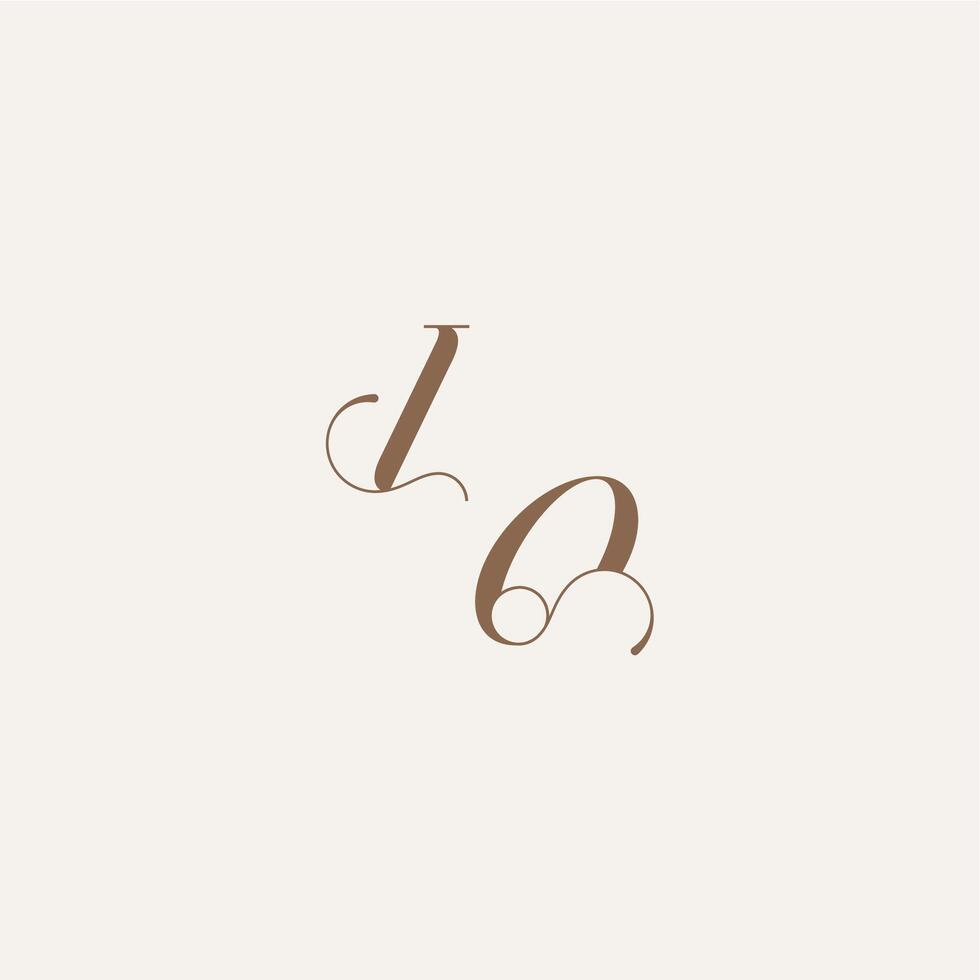Luxury and Elegant initial monogram logo letter wedding concept design ideas IO vector