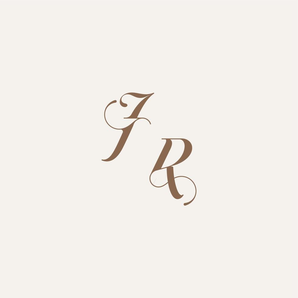 Luxury and Elegant initial monogram logo letter wedding concept design ideas JR vector