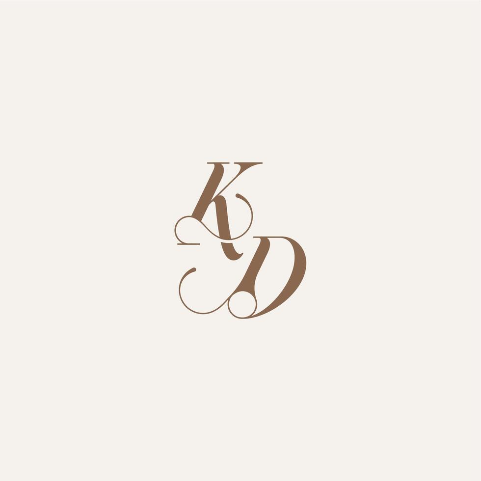 Luxury and Elegant initial monogram logo letter wedding concept design ideas KD vector
