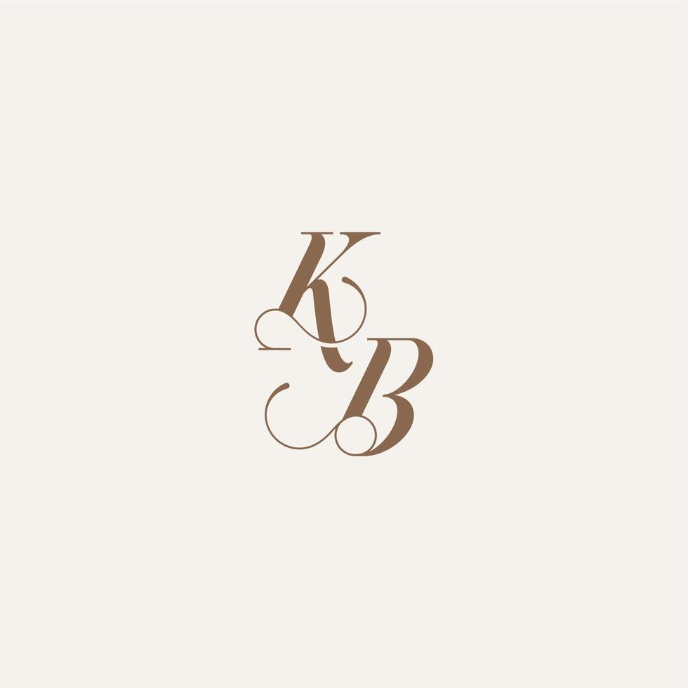 Luxury and Elegant initial monogram logo letter wedding concept design ideas KB vector